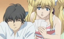 Stunning Hentai Blonde Rubs Dick