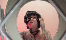 Inked Pierced Femdom Humiliates Toiletsub