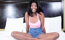 TeenyBlack - Petite Ebony Teen Gets Face Plopped With Cum