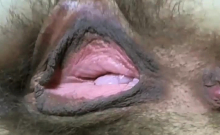 Ugly amateur with very hairy pussy lips and asshole