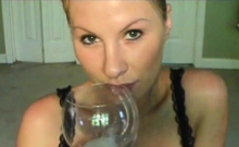 kelly the cum slut 10 cum glass big load blowjob