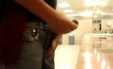 Bigcockflasher - Caught wanking in public restroom