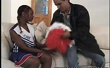 Teen Ebony Cheerleader Balled 1