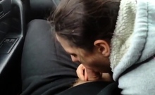 Olya Sucks In The Car