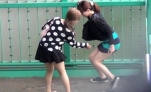 Japanese cuties urinate