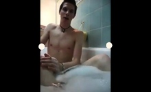 Twink Jerking Off In Bathtub