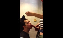 University Bathroom Face Fucking And Cum Swallowing