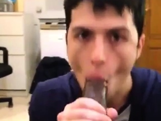 White Mexican Young Boy Sucking Black Cock Eating Cums