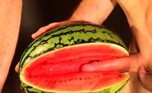 Water Melon Cum - Fucking A Melon And Cumming