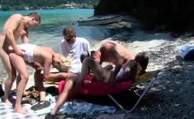 Real Public German Beach Fuck Orgy