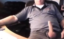 Handsome dad exposing his penis