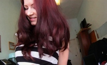 Cock works magic in naughty brunette diva Dila's nana