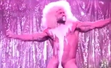 Hilarious gay stripper with huge cock