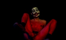 Kinky Masked Clown Teases His Asshole And Floppy Dick