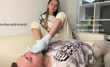 Ally kay femdom and foot fetish with horny boyfriend