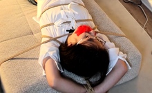 quiet Chinese girl bondage