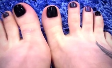 The Goldy Rush - Toes Feet Freshly Pedicured Toenails And