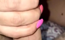 Busty black amateurs awesome pov handjob