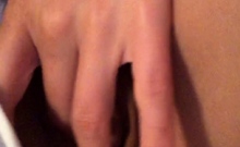 Pussy toying busty high heeled stunner solo pov masturbation