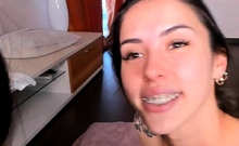 Great amateur video of Brunette POV oral sex