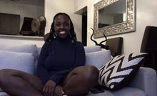 Amateur ebony BBW pumped hard in casting