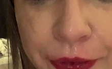 Close up amateur beauty uses her toy to masturbates