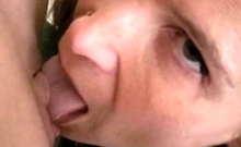 Amateur blowjob close up