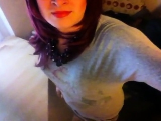 Quick Cum Eating Amateur Crossdresser Session