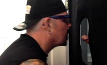 Gloryhole mature guest gives deepthroat