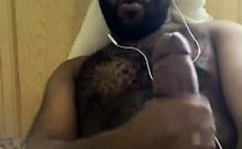 Big Black Guy Masturbating