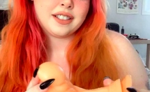 Sexy solo girl loving masturbation with toys