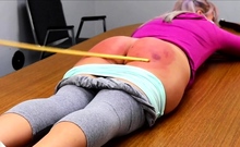 Amateur ass spanking action