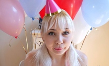 Blonde teen Sierras first erotic masturbation video