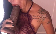 Big boobs milf masturbates with her dildo