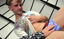 Slim czech boy Jason Markham get handjob his thick dick