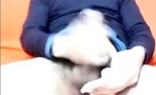 Big Cock Italian Guy Strokes on Webcam