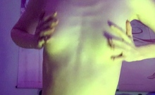 Amateur brunette Michelle with small tit