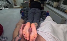 Pre-date Unaware Footjob Unknowingly Cheating On Valentine