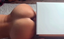 Big-assed Milf Masturbates With Dildo For Intense Orgasm On