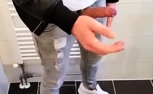 Amateur Webcam Handjob with a Big Cock