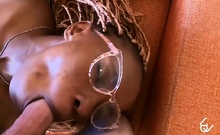 Black African Girl Tessah Takes White Dick