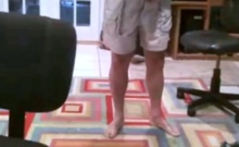 Fat Daddy Strips And Strokes On Webcam