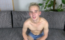 Cute Blond Czech Twink Shows Big Balls And Jerks Cock